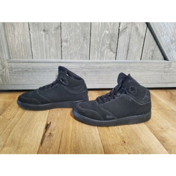 Nike Air Jordan 1 Flight 5 Premium High Top Black Sneaker Sz 7.5 Wmn 881434-001 - Picture 2 of 11